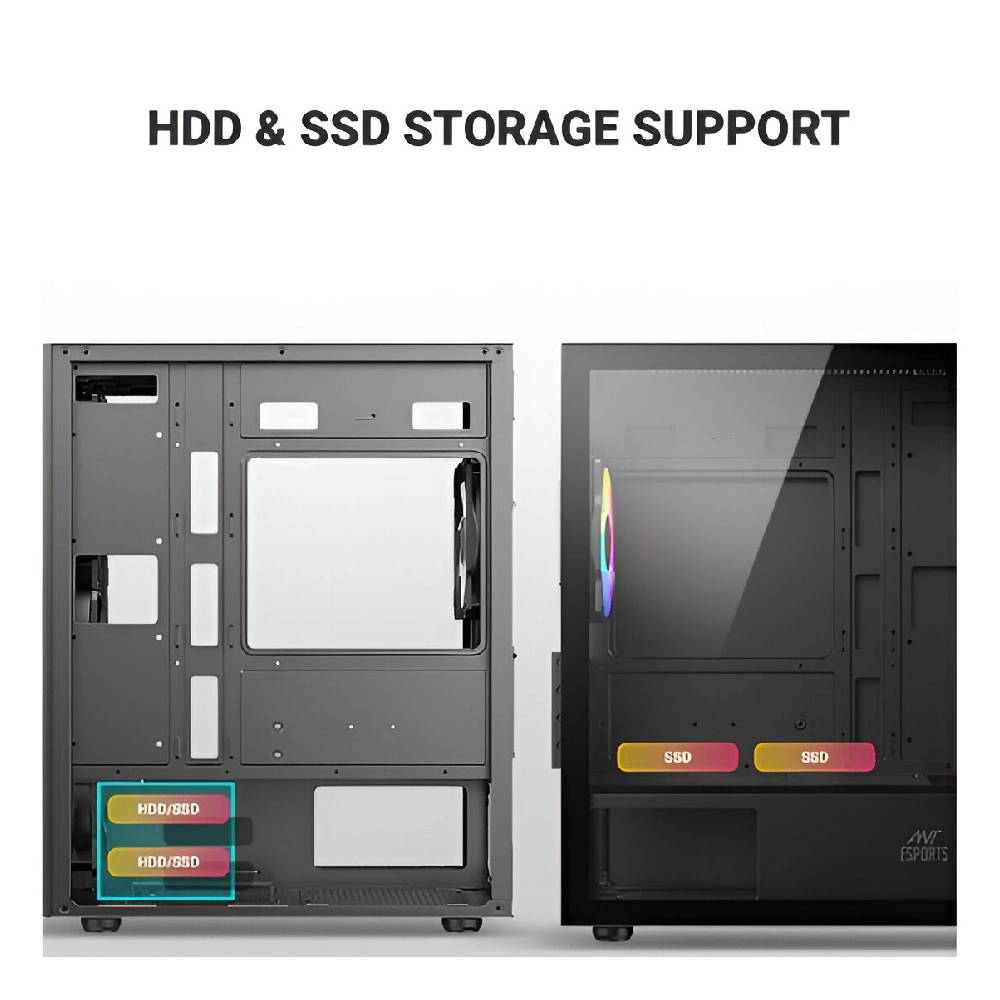 Ant Esports Gaming Cabinet 205 Mini 6F Black view 2